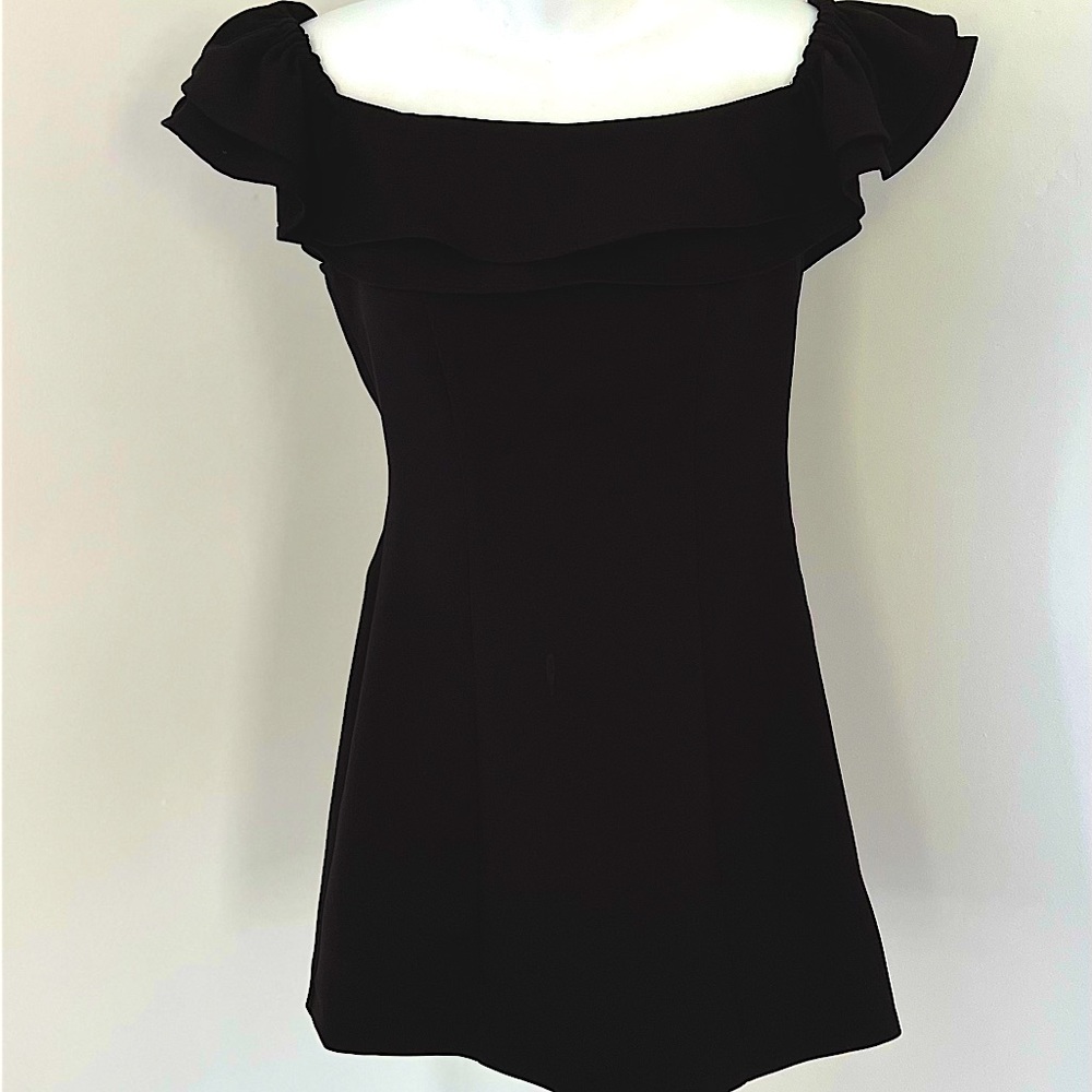 Topshop Black Off Shoulder Mini Dress